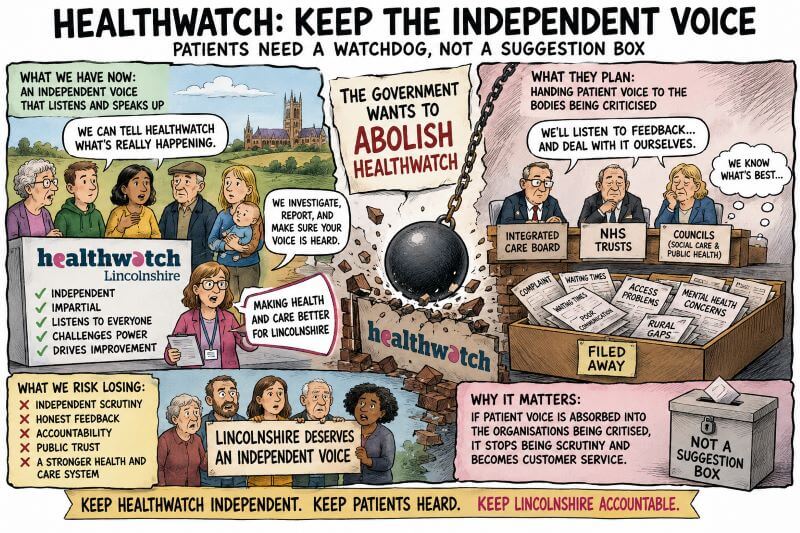Healthwatch must stay independent, patients need a watchdog, not a suggestion box